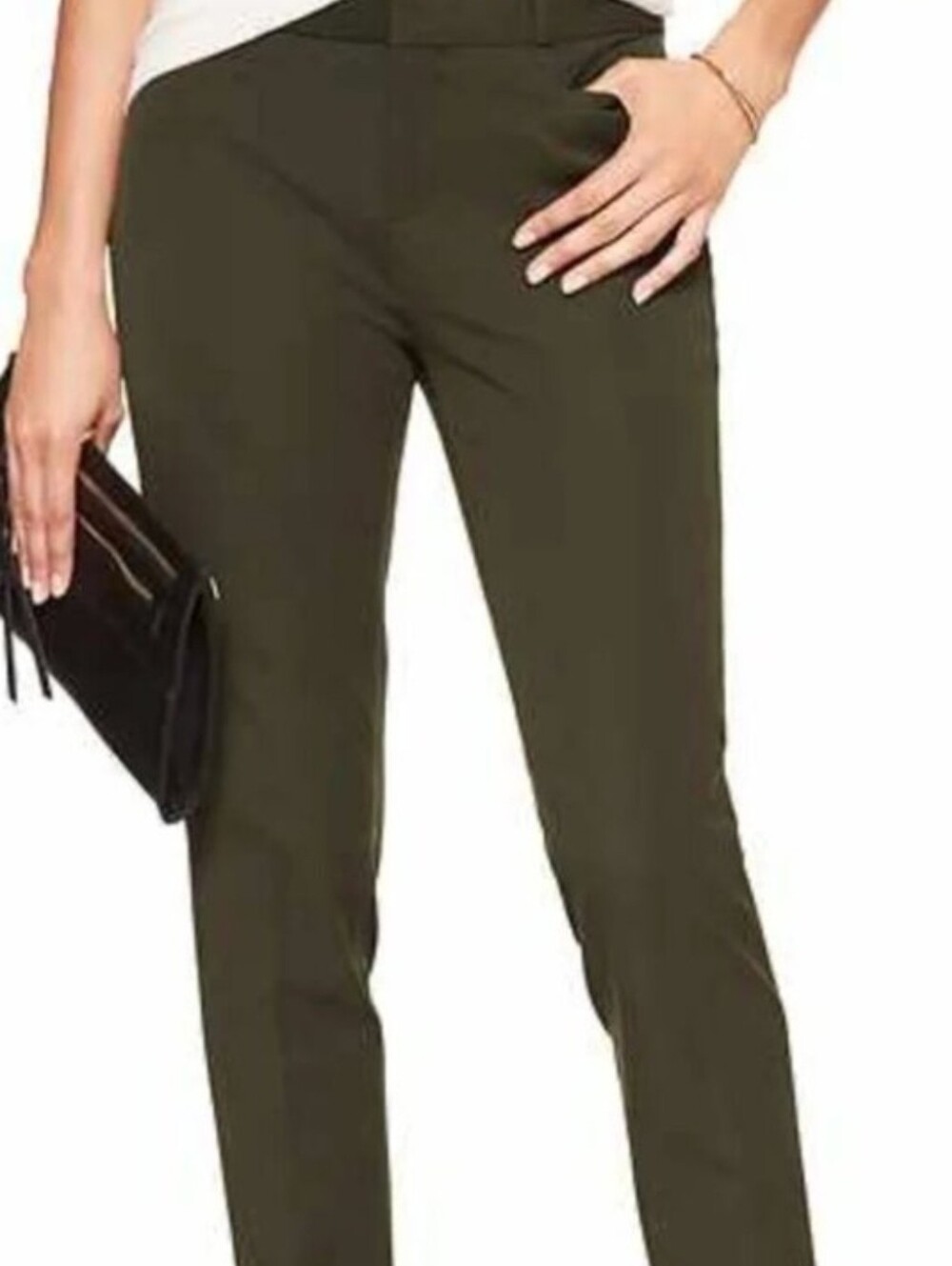 Banana Republic High Rise Curvy Fit Sloan Pants Size 10 Olive Ankle Career